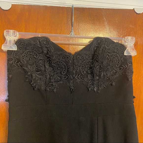 Hello Molly Dresses Hello Molly Strapless Black Full Length Dress